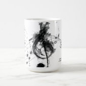 Musiknote Personalisiert Schwarzweiß Kaffeetasse (Mittel)