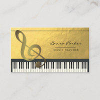 Musiknote Piano Keyboard Musician Gold Fossil