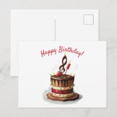 Musiknote Postkarte (Vorne/Hinten)