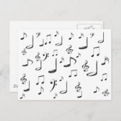 Musiknote Postkarte (Vorne/Hinten)