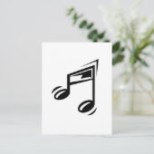 Musiknote Postkarte (Stehend Vorderseite)