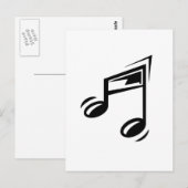 Musiknote Postkarte (Vorne/Hinten)