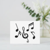 Musiknote Postkarte (Stehend Vorderseite)