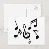 Musiknote Postkarte (Vorne/Hinten)