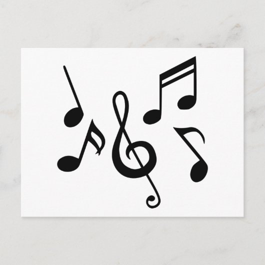Musiknote Postkarte (Vorderseite)