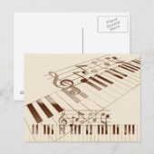 Musiknote Postkarte (Vorne/Hinten)