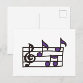 Musiknote Postkarte (Vorne/Hinten)