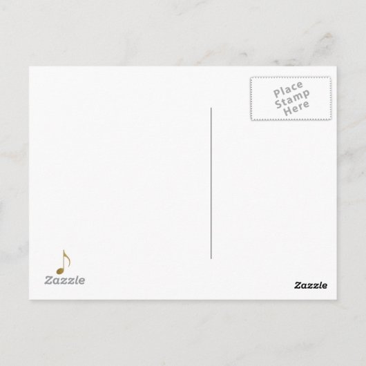 Musiknote Postkarte (Rückseite)