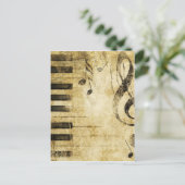 Musiknote Postkarte (Stehend Vorderseite)