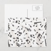 Musiknote Postkarte (Vorne/Hinten)