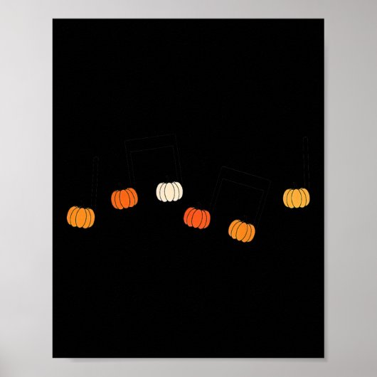 Musiknote Pumpkin Fall Music Teacher Halloween Co Poster (Vorne)