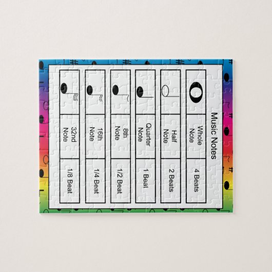 Musiknote Rainbow Puzzle (Horizontal)