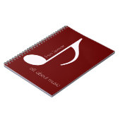 Musiknote Rot, Musikunterricht Notizblock (Linke Seite)