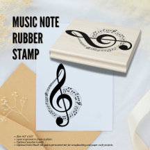 Musiknote Rubber Briefmarke