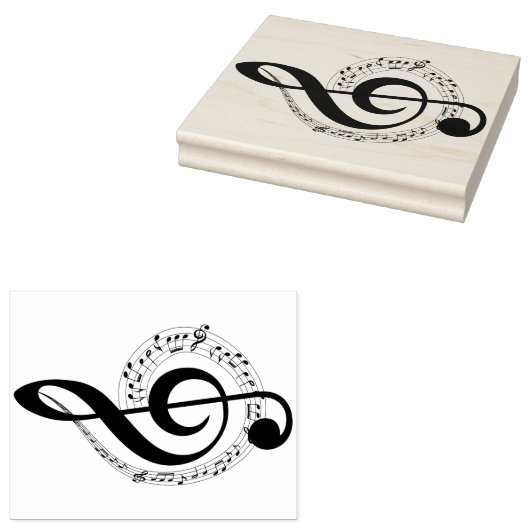Musiknote Rubber Briefmarke Gummistempel (Stempel)