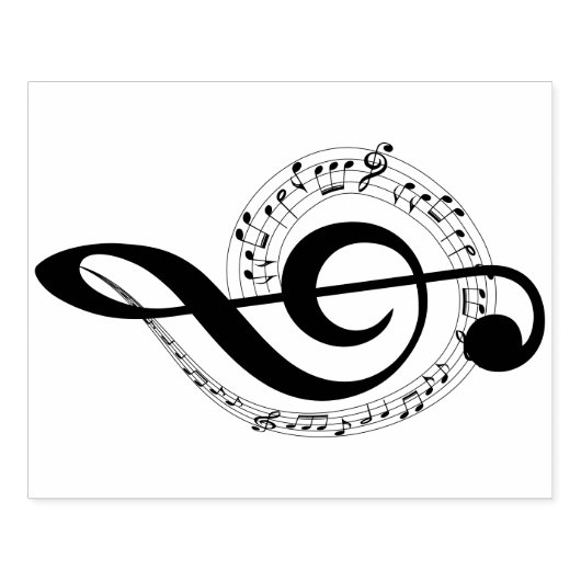Musiknote Rubber Briefmarke Gummistempel (Prägung)