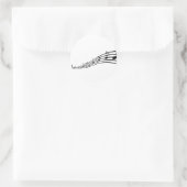 Musiknote Runder Aufkleber (Tasche)