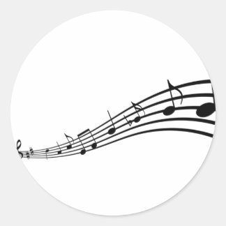Musiknote Runder Aufkleber