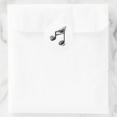 Musiknote Runder Aufkleber (Tasche)