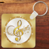 Musiknote Schlüsselanhänger BULK oder kaufen Sie e (Rückseite)