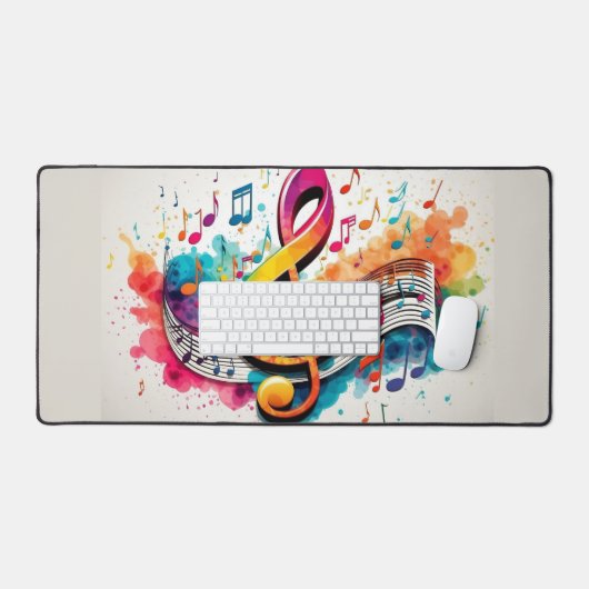 Musiknote Schreibtischunterlage (Tastatur & Maus)