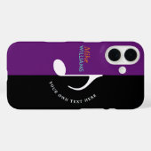 Musiknote ~ schwarz und lila cool Case-Mate iPhone hülle (Rückseite (Horizontal))