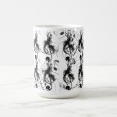 Musiknote Schwarzweiß-Raucheffekt Kaffeetasse (Mittel)
