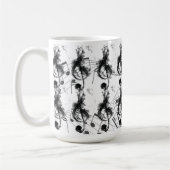 Musiknote Schwarzweiß-Raucheffekt Kaffeetasse (Links)