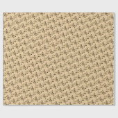 Musiknote (Sepia) Faltpapier Geschenkpapier (Flach)