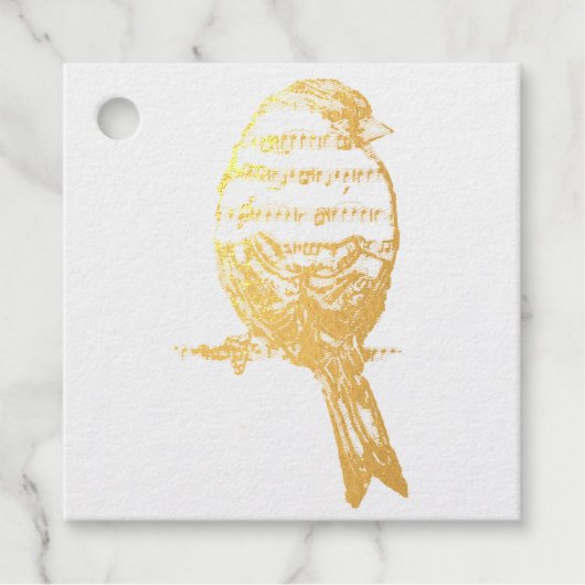 Musiknote Singender Liedvogel Geschenkanhänger (Vorderseite)