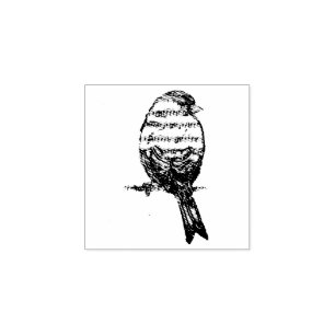 Musiknote Singing Song Vogel Gummistempel