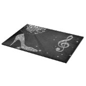 Musiknote & Stiletto Heel, Disco Ball Schneidebrett (Ecke)