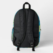 Musiknote Streifen Bedruckter Rucksack (Rückseite)