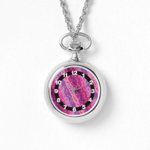 Musiknote Streifen braun und blau Armbanduhr