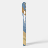 Musiknote Streifen braun und blau Case-Mate iPhone Hülle (Rückseite / Links)