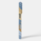Musiknote Streifen braun und blau Case-Mate iPhone Hülle (Rückseite / Rechts)