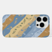 Musiknote Streifen braun und blau Case-Mate iPhone Hülle (Rückseite (Horizontal))