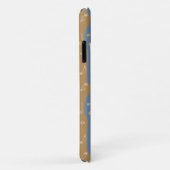 Musiknote Streifen braun und blau Case-Mate iPhone Hülle (Hinten/Rechts)
