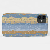 Musiknote Streifen braun und blau Case-Mate iPhone Hülle (Rückseite (Horizontal))