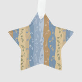 Musiknote Streifen braun und blau Ornament (Rückseite)