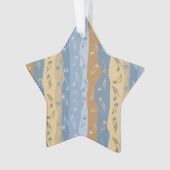 Musiknote Streifen braun und blau Ornament (Vorderseite)