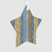 Musiknote Streifen braun und blau Ornament (Vorderseite)