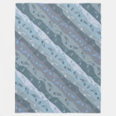 Musiknote Streifen Fleecedecke (Vorderseite)