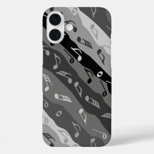 Musiknote Streifen Gran iPhone 16 Plus Hülle