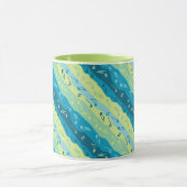 Musiknote Streifen grün und blau Tasse (Zentrum)