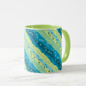 Musiknote Streifen grün und blau Tasse (VorderseiteRechts)
