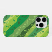 Musiknote Streifen Grüntöne iPhone Hülle (Rückseite (Horizontal))