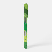 Musiknote Streifen Grüntöne iPhone Hülle (Rechte Seite)