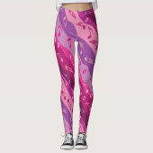 Musiknote Streifen Leggings (Vorderseite)