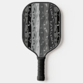 Musiknote Streifen Pickleball Schläger (Rückseite)